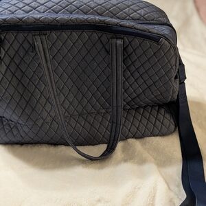 Vera Bradley Black Quilted Duffel Bag Travel Essential